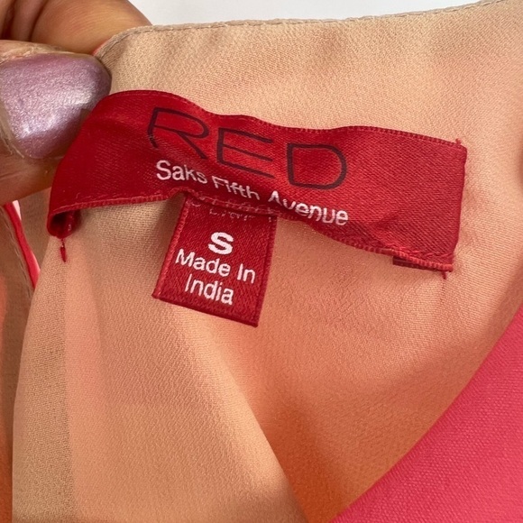 Red Saks Fifth Multicolored Sleeveless Dress Pink size S - Picture 4 of 8
